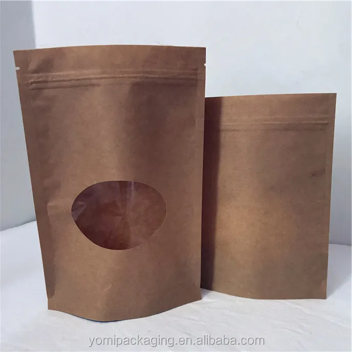 Eco Bio Biodegradable Packing Brown Kraft Paper Bags With Own Logo For