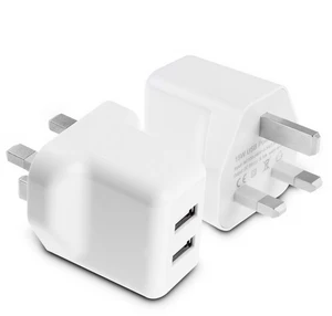 UK 2 Port USB Wall Charger Mobile Phones