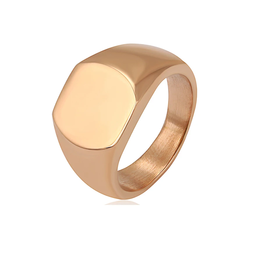 

15991 xuping 18K gold color glossy elegant ring wih stainless steel