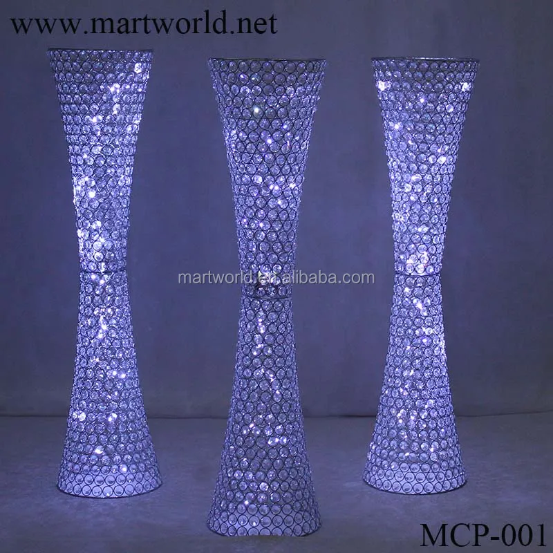 Lighted Crystal Table Centerpiece Walkway Pedestal Flower Stand
