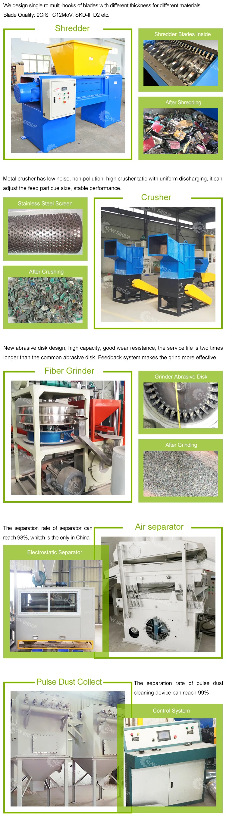Dry Type Scrap Circuit Board Recycling Machine PCB Recycle Machine for Sale