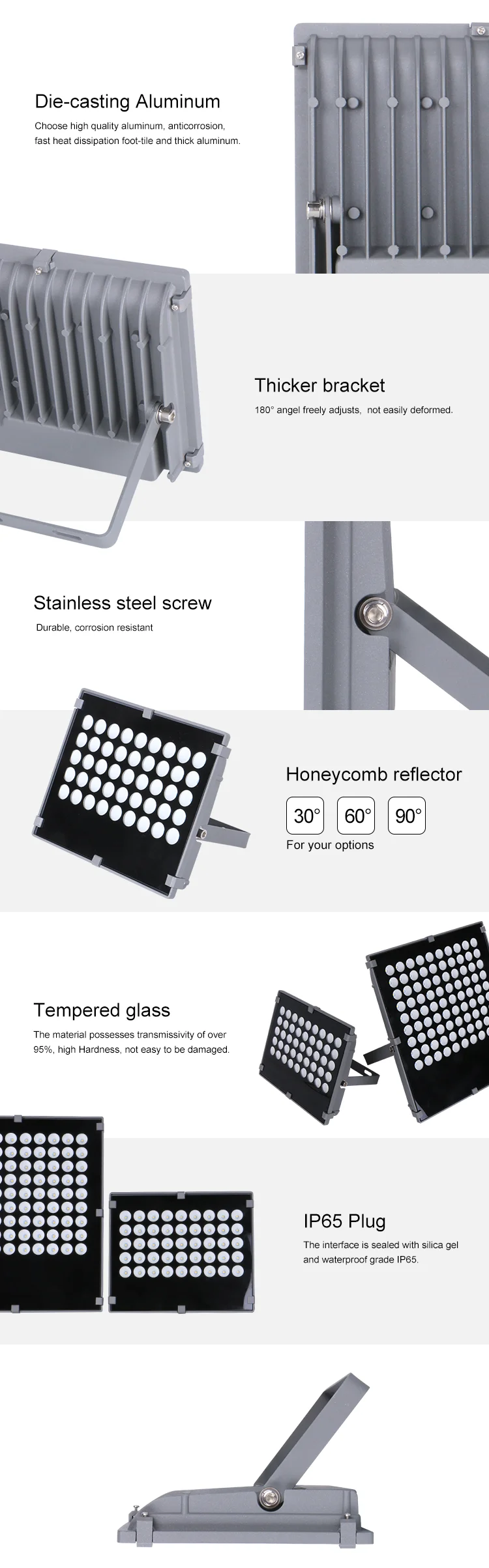 New product High power IP65 Outdoor SMD 10 20 30 50 100w led flood light