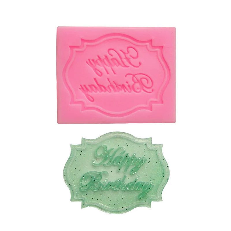 

XGY-177 silicone chocolate mould with small happy birthday shape. silicone sugar lace mould, 3D Fondant Mermaid Tail, Pink