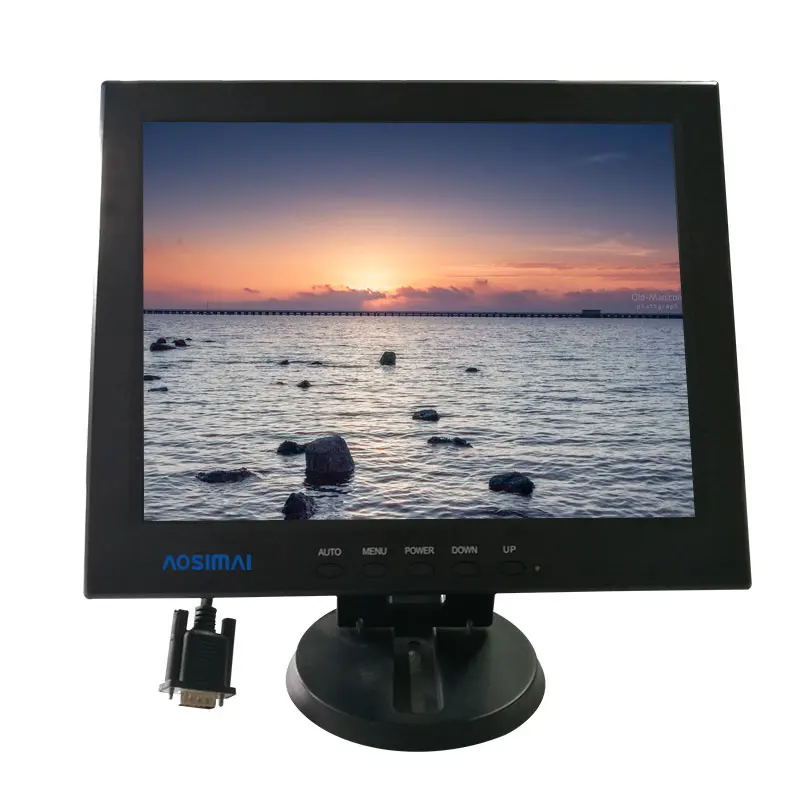 Small Size Black White Color 10 inch 12 inch LCD Monitor