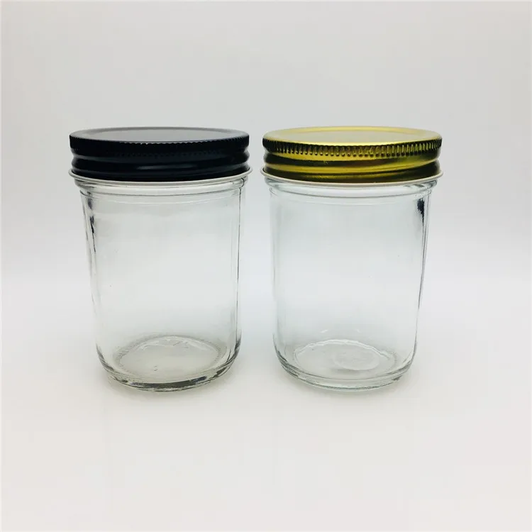 

high temperature 8oz 220ml bulk food storage container canning mason jar with lids, Clear