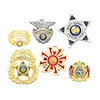 Custom logo name badge metal iron gold silver plated eagle lapel pins