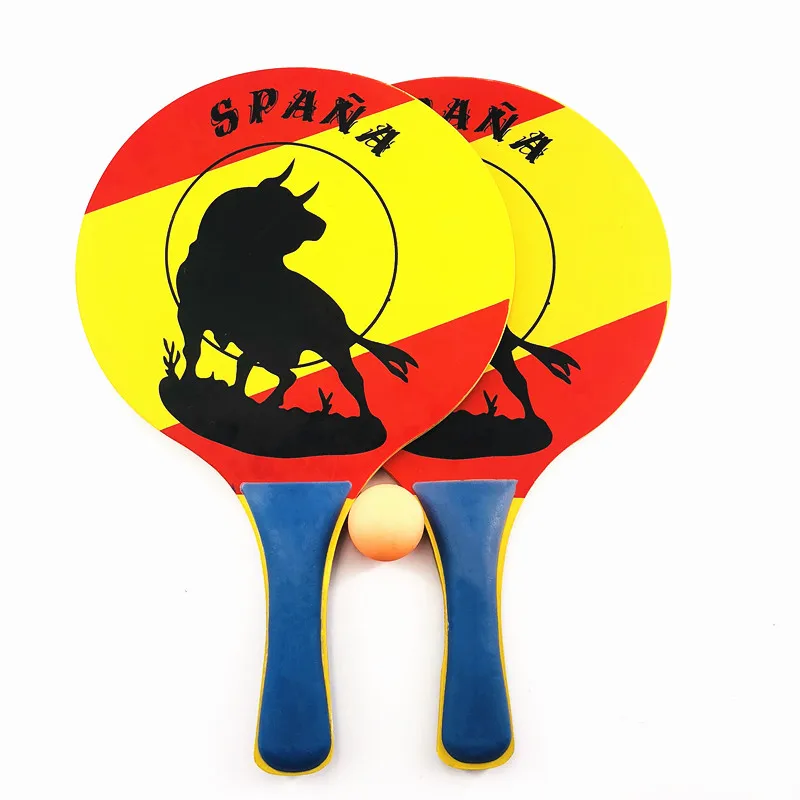 
Eason Sports Promotion Wooden Beach tennis racket /beach bat /beach paddle set with beach ball wholesale 