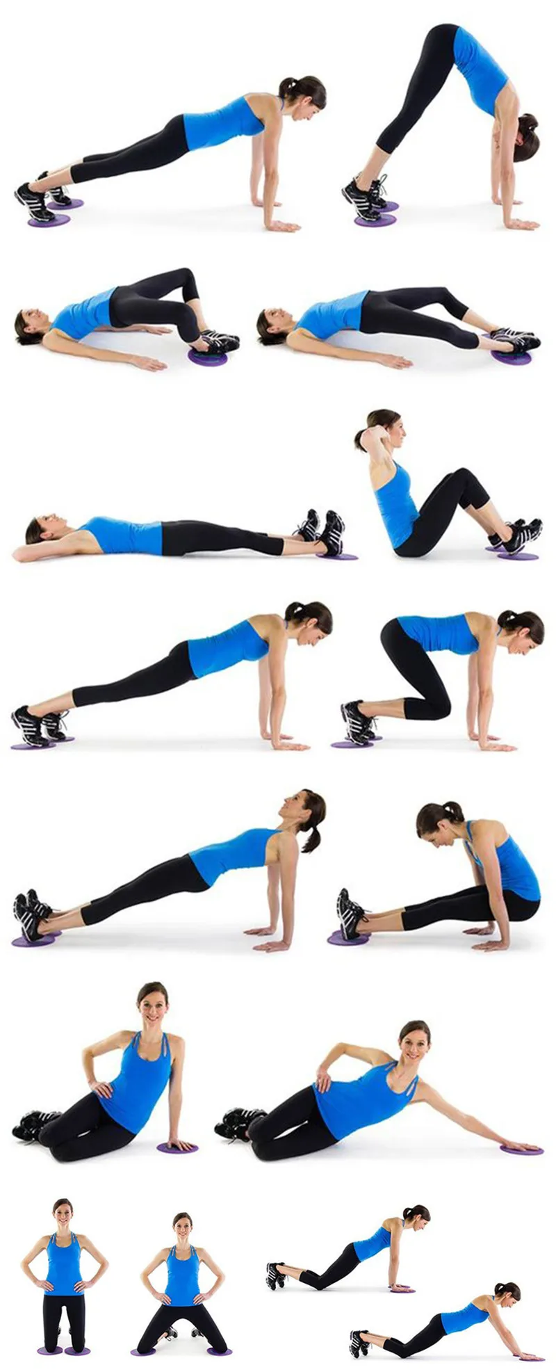 Exercise Sliders Are Double Sided And Work Smoothly On Any Surface