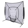 7'*7' Baseball Train Net with Nine Target Frame Black Sleevelet