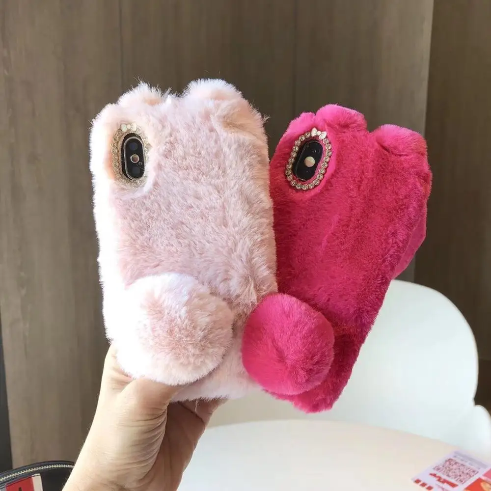 
top selling products in alibaba rabbit fur phone case,fur phone case for iPhone,phone accessories for iphone x 256gb 