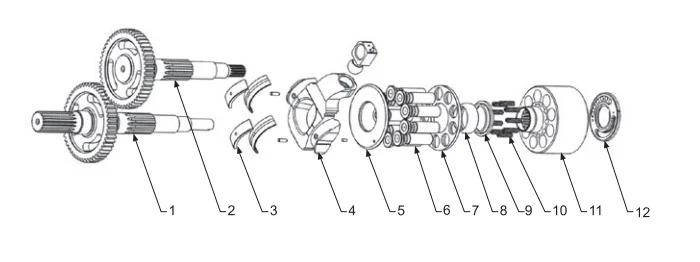 Hydraulic Main Piston Pump Parts Cat 320c/sbs120 - Buy Piston Pump 