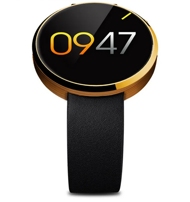 

MTK 2502A Smart Watch Dm360 Bluetooth 4.0 Smartwatch Compatible with Android Ios Support Sleep Monitor Anti-Lost/Ella, Gold and black and silver