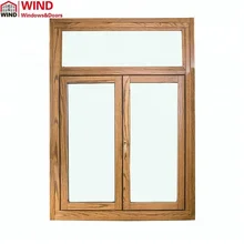 Заводская цена внутреннее открытие алюминиевое одетое деревянное окно