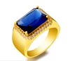 Vietnam Sand gold ring luxury blue corundum gold-plated 24k Sapphire ring