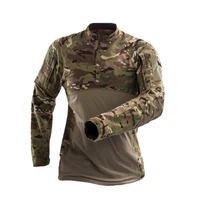 

Long Sleeve Army CP Camouflage Frog Uniform ,Camo Shirt Combat Frog Style Tactical Shirt