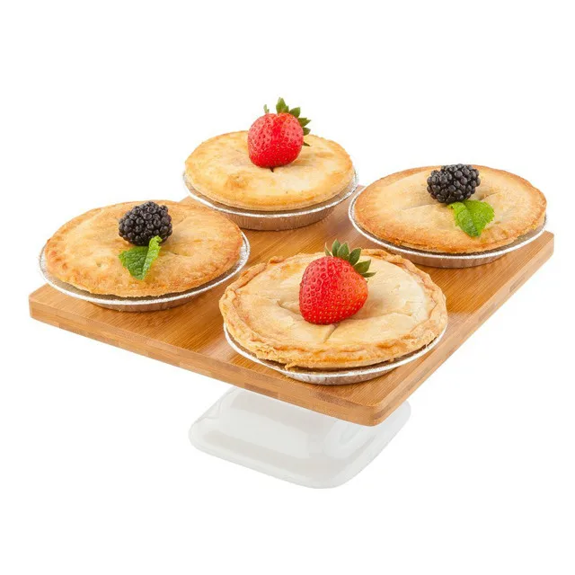 Bamboo Serving Food Stand And Cake And Dessert Pedestal