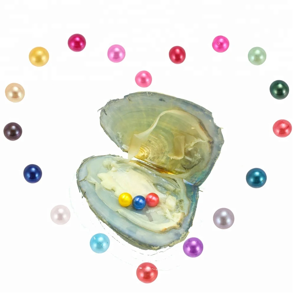 

Wholesale  Triplets Round Pearl In Freshwater Oysters Vacuum-packed for Women Pearl Party DIY Jewellery, 30 colors