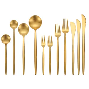 Image of Cutipol goa flatware luxury gold plated silverware set, Portugal style stainless steel wedding tableware cutlery set