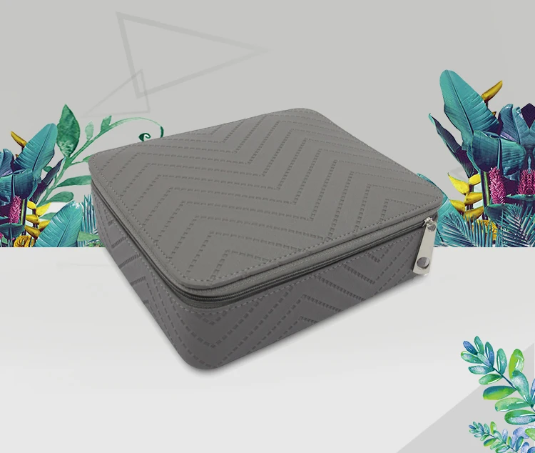 Travel sunglass box with zipper