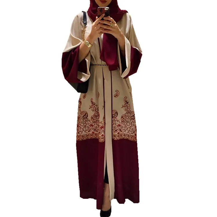 

Fashion New style Abaya in Dubai Arabic long evening dresses Muslim dress, Red