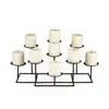 Home Decor 9 Candle Candelabra Black Metal Frame Geometric Transitional