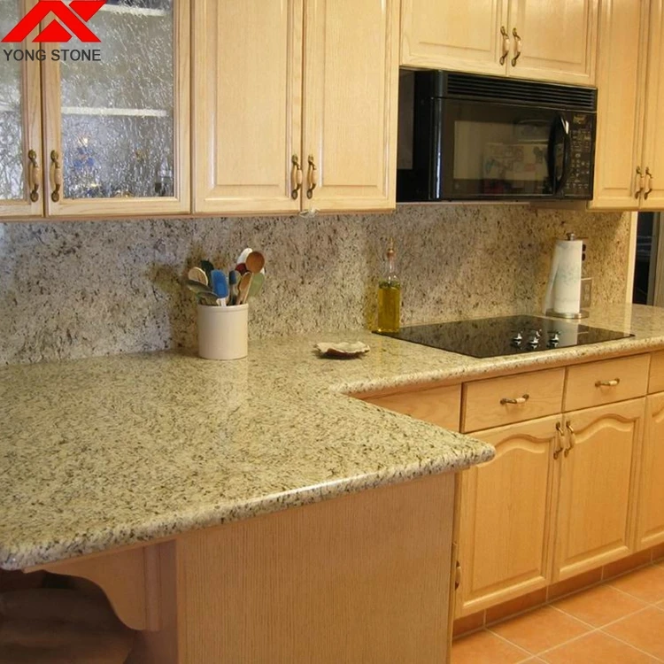 Santa Cecelia light yellow granite kitchen dining table counter top