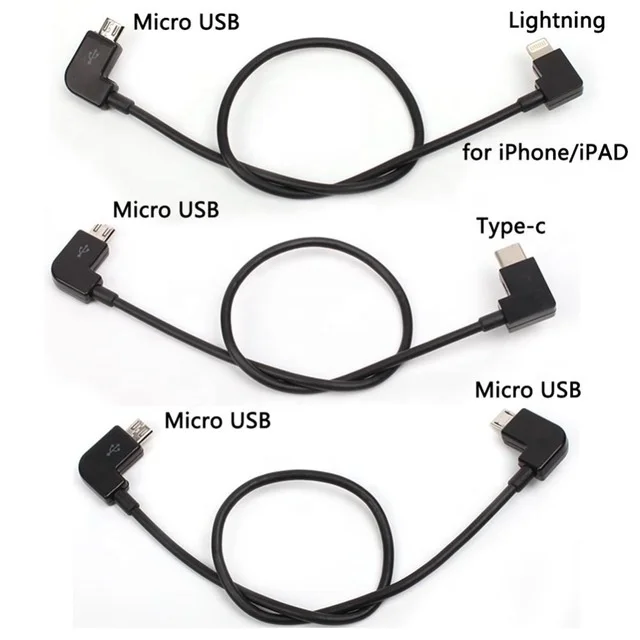 

For DJI Spark/MAVIC Pro/Mavic 2 Air Micro USB to Lighting/type C/Micro USB Data Cable