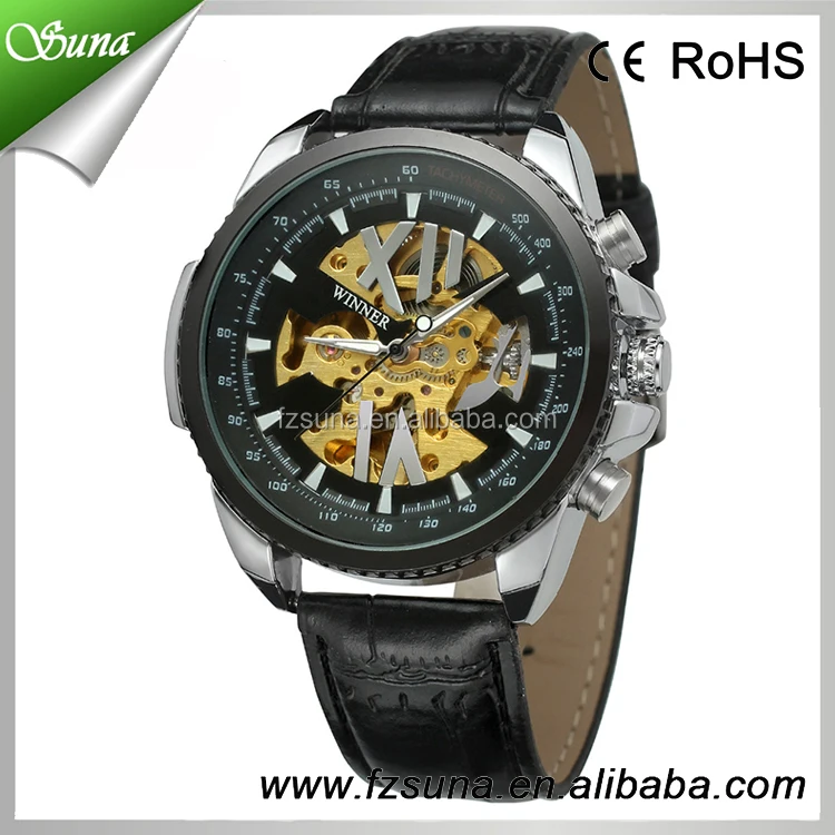 

New Arrival Automatic Skeleton Winner Watch Big Face Mechanical Analog Watch SW3065