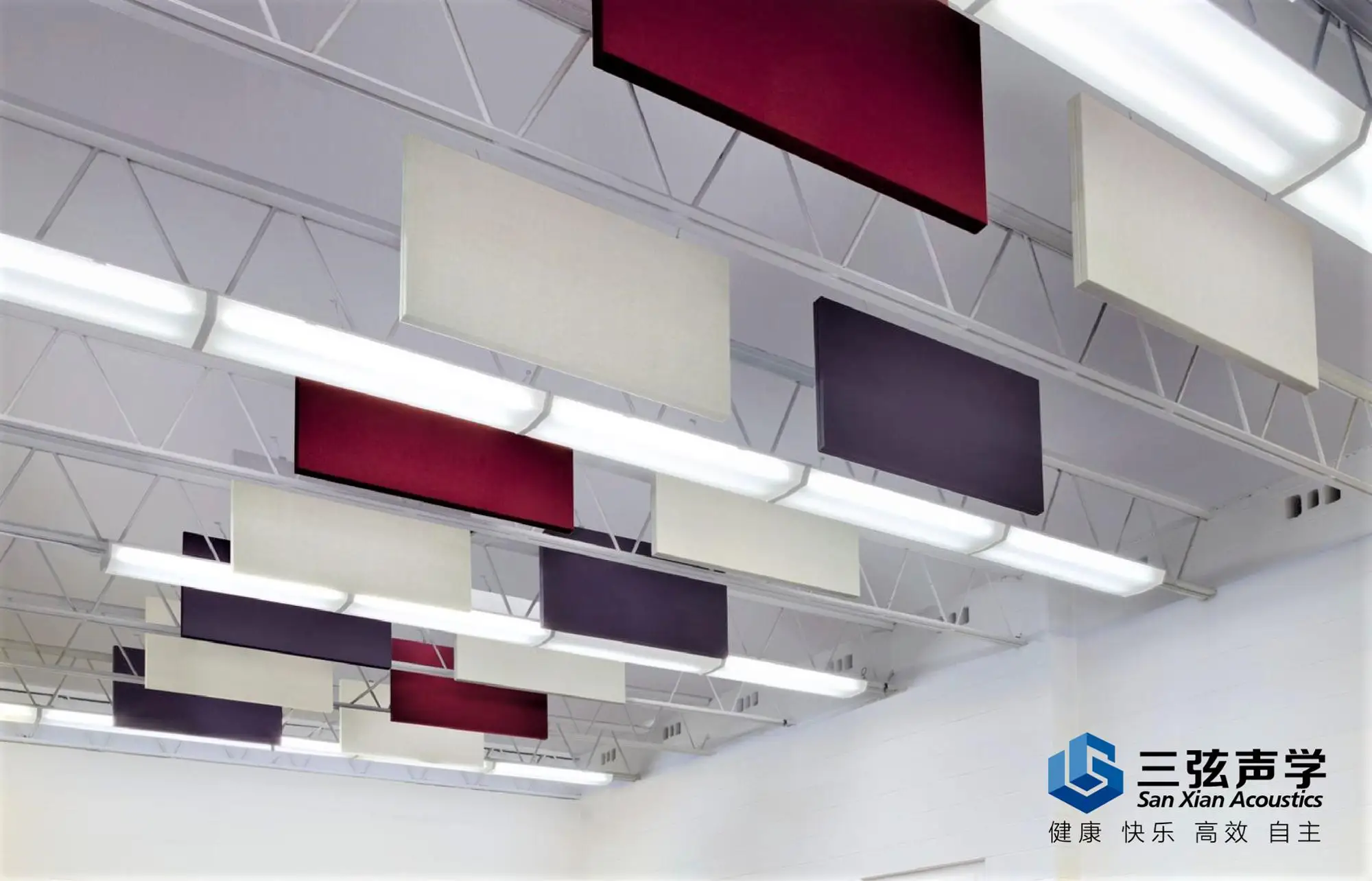 
Colored Suspended Acoustic Fiber Glass Wool false ceiling sheets 