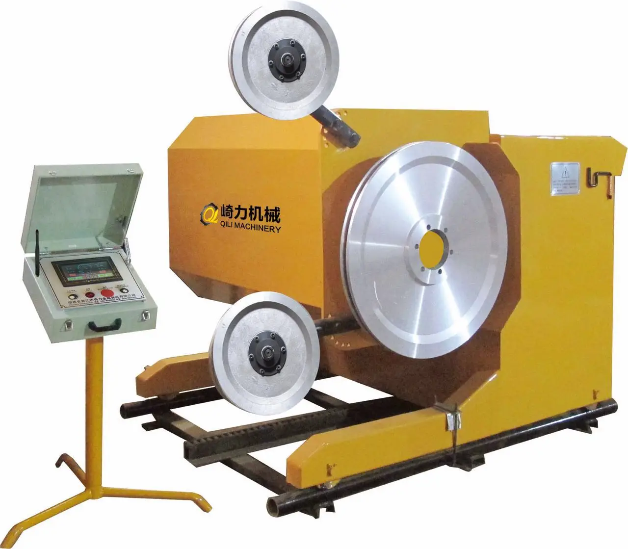 The Hanli 55kw Diamond Rope Saw Machine Is Used For Cutting Granite