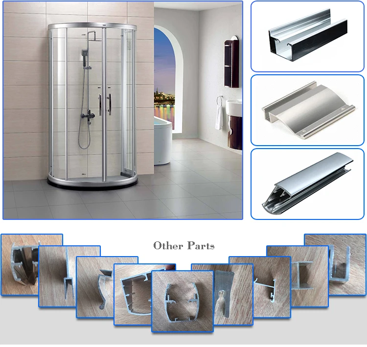 Polished Extruded Aluminium Glass Shower Door Frame Aluminum Bathroom Cabin Buy Bathroom Cabin