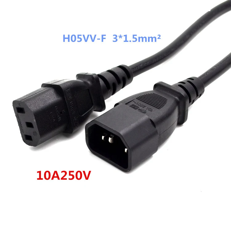 Sipu High Quality Ccc Ce Ac 220v Computer Extension Cord C13 C14 1m 1