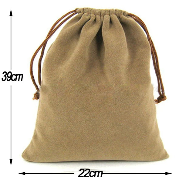 Custom Drawstring Flannel Shoe Pouch Bag