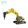 Luxury 16 CH RC Hydraulic Excavator Toy For Metal RC Tractor Toy With CD