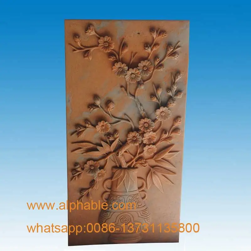 
Carved Natural Stone Relief Modern Style Wall Relief Sculpture 