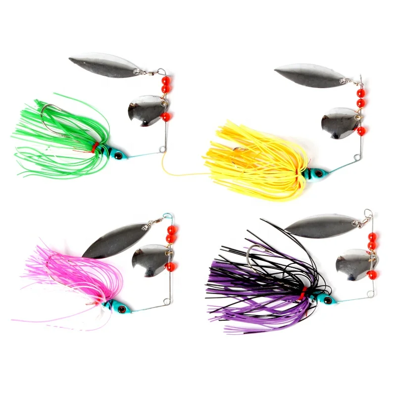

TEIWOO Hot Sale 9cm 18g beard multicolor fishing bait metal fishing lure, 4colors