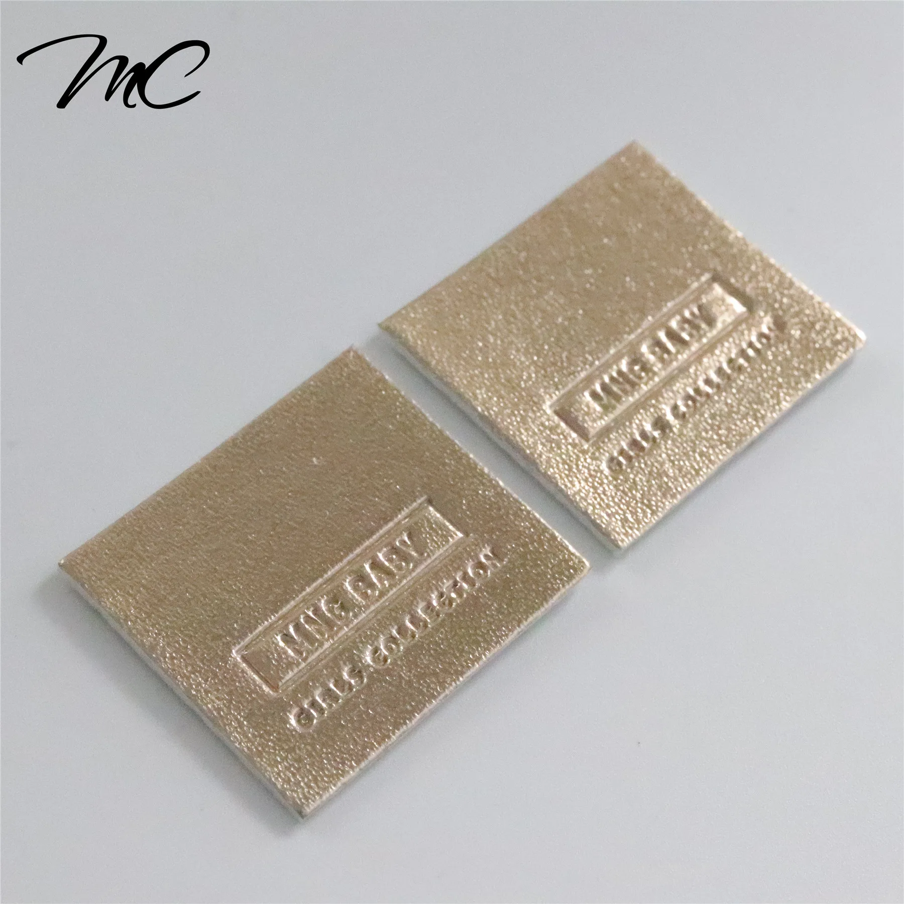 

custom garment embossed handmade pu leather luggage label tag for jeans leather labels, Customized