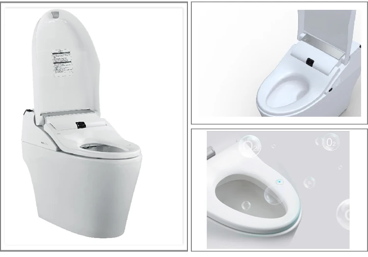 Intelligent One Piece Closed Coupled Rimless Toilet Electronic Toilet