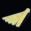 Yellow Abstract Circular Custom Printed Nail File