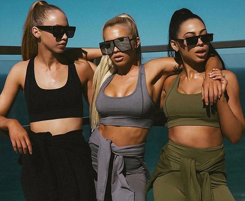 

Wholesale Sexy Ladies Gym Sportswear Fitness Crop Two Piece Women Yoga Suit Set