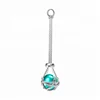 Cultured Cage Drop Pearl Pendant Galaxy charm silver 925 Box chain necklace 12mm Edison round pearls jewelry for DIY
