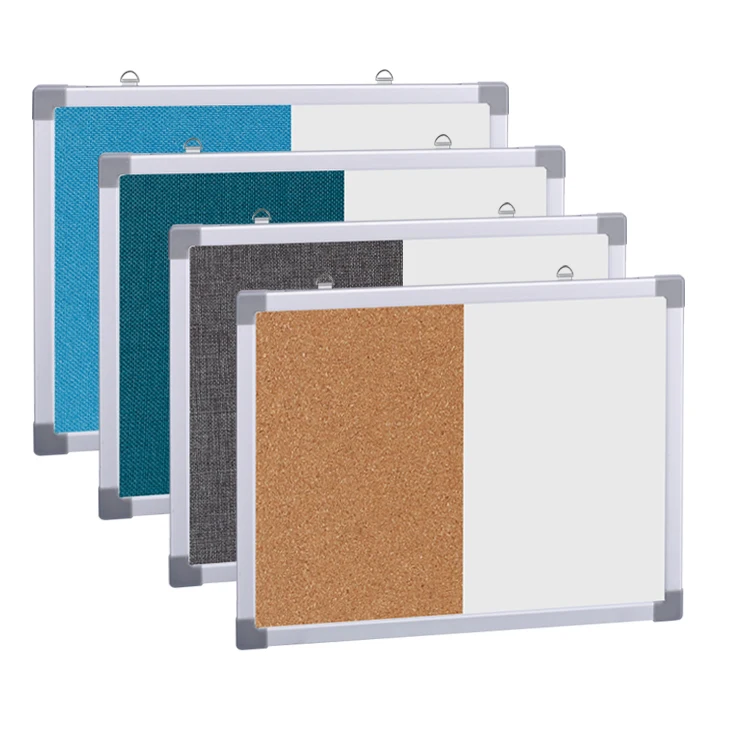 Small Half Cork And Half Whiteboard Movable Bulletin Boards Combination