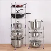2018 Hot Selling Pan Pot Organizer Rack Cookware Stand 2- 5 Tiers Kitchen Storage Rack Corner Stainless Steel Shelf