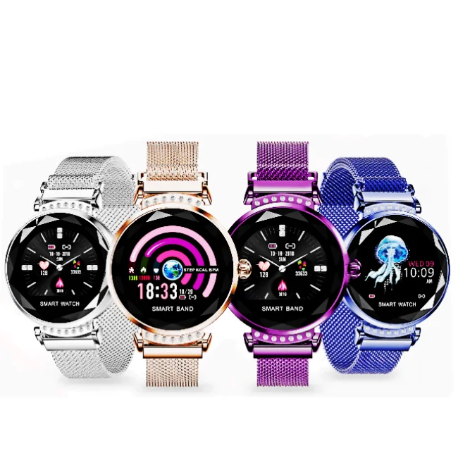 2019 Lady Smart Watch H2 Blood Pressure Heart Rate Monitor Smart Bracelet IP67 Female Physiological Cycle Fitness Smartwatch