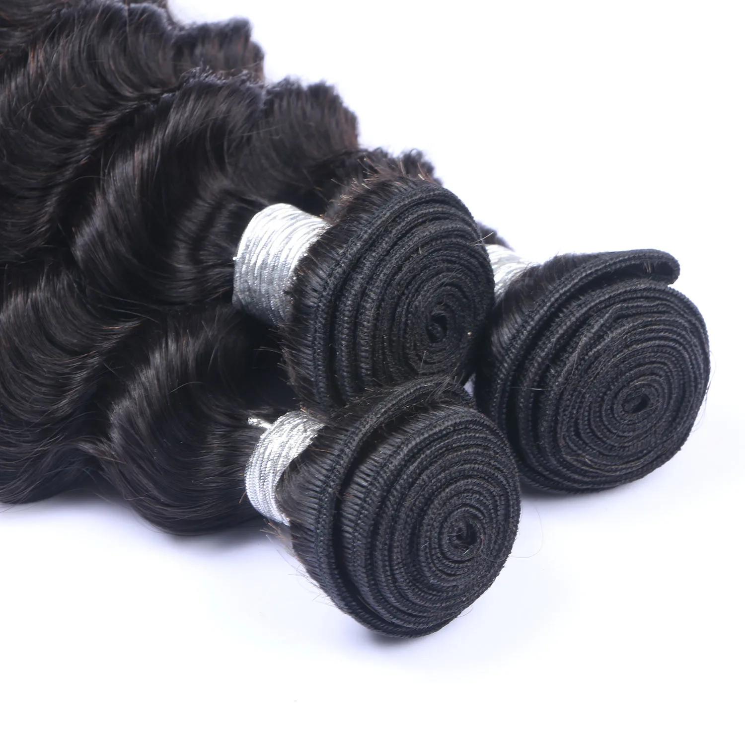 Human hair weft, Free sample 7a 22" mink brazilian deep wave hair piece virgin hair bundles