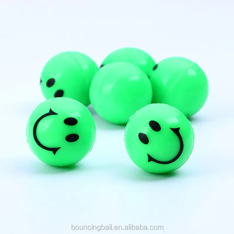 27mm Bouncy Ball Manufacturer Customized Smile Printed Rubber Bounce