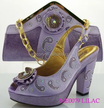 lilac shoes and bag for wedding