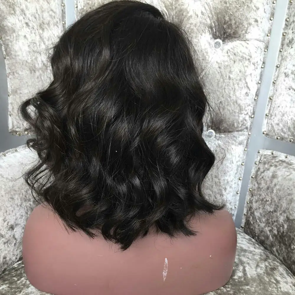 

wig making supplies handmade body wave lace wig human hair for black woman