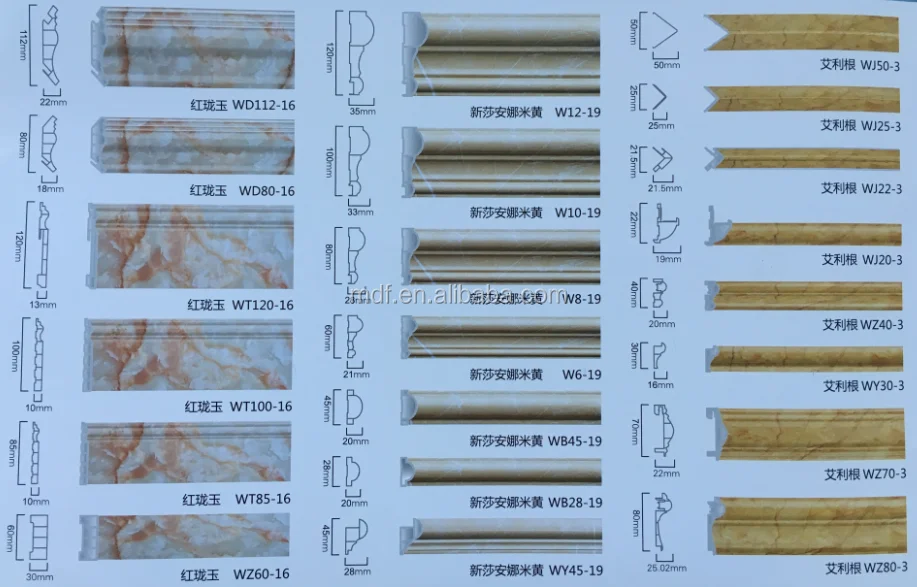 Elegant marble decorative faux granite pvc window frame door frames moldings