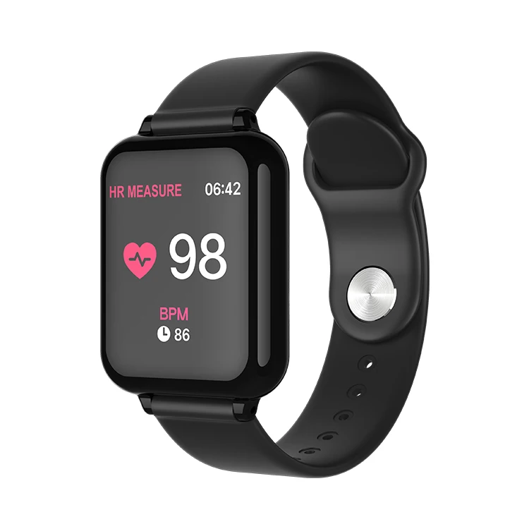 

2019 Explosion models B57 sports bracelet waterproof heart rate monitoring call alarm clock reminder smart watch ladies men
